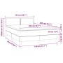 Box spring bed with cream fabric mattress 140x200 cm by vidaXL, Beds and slatted bases - Ref: Foro24-3140542, Price: 422,18 €...