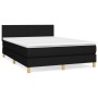 Box spring bed with black fabric mattress 140x200 cm by vidaXL, Beds and slatted bases - Ref: Foro24-3140459, Price: 437,98 €...