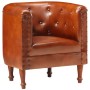 Brown genuine leather cube design armchair by vidaXL, Armchairs - Ref: Foro24-286592, Price: 198,88 €, Discount: %