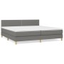 Cama box spring con colchón tela gris oscuro 200x200 cm de vidaXL, Camas y somieres - Ref: Foro24-3140562, Precio: 599,71 €, ...