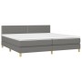 Cama box spring con colchón tela gris oscuro 200x200 cm de vidaXL, Camas y somieres - Ref: Foro24-3140562, Precio: 599,71 €, ...