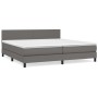 Box spring bed with gray synthetic leather mattress 200x200 cm by vidaXL, Beds and slatted bases - Ref: Foro24-3141027, Price...