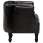 Black genuine leather cube design armchair 62x58x65 cm by vidaXL, Armchairs - Ref: Foro24-286944, Price: 298,99 €, Discount: %