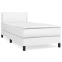 Box spring bed with white synthetic leather mattress 100x200 cm by vidaXL, Beds and slatted bases - Ref: Foro24-3141048, Pric...