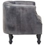 Gray genuine leather bucket design armchair 62x58x65 cm by vidaXL, Armchairs - Ref: Foro24-286945, Price: 230,86 €, Discount: %