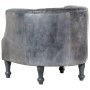 Gray genuine leather bucket design armchair 62x58x65 cm by vidaXL, Armchairs - Ref: Foro24-286945, Price: 230,86 €, Discount: %