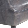 Gray genuine leather bucket design armchair 62x58x65 cm by vidaXL, Armchairs - Ref: Foro24-286945, Price: 230,86 €, Discount: %