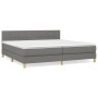 Cama box spring con colchón tela gris oscuro 200x200 cm de vidaXL, Camas y somieres - Ref: Foro24-3140642, Precio: 608,99 €, ...