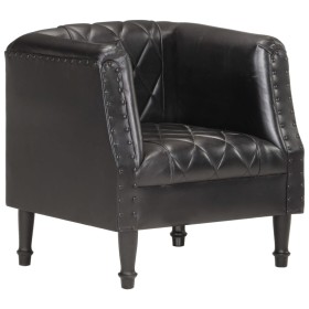 Black Genuine Goat Leather Bucket Armchair by vidaXL, Armchairs - Ref: Foro24-286617, Price: 256,76 €, Discount: %