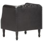 Sillón con diseño de cubo cuero de cabra auténtico negro de vidaXL, Sillones - Ref: Foro24-286617, Precio: 249,78 €, Descuent...