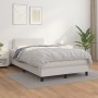 Cama box spring con colchón cuero sintético blanco 120x200 cm de vidaXL, Camas y somieres - Ref: Foro24-3141054, Precio: 411,...