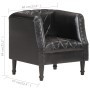 Black Genuine Goat Leather Bucket Armchair by vidaXL, Armchairs - Ref: Foro24-286617, Price: 249,78 €, Discount: %