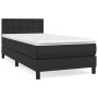 Cama box spring con colchón cuero sintético negro 80x200 cm de vidaXL, Camas y somieres - Ref: Foro24-3141089, Precio: 279,91...