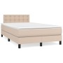 Box spring bed with cappuccino synthetic leather mattress 120x200cm by vidaXL, Beds and slatted bases - Ref: Foro24-3141118, ...