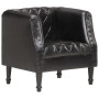 Black Genuine Goat Leather Bucket Armchair by vidaXL, Armchairs - Ref: Foro24-286617, Price: 249,78 €, Discount: %