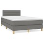 Cama box spring con colchón tela gris oscuro 120x200 cm de vidaXL, Camas y somieres - Ref: Foro24-3140682, Precio: 380,81 €, ...