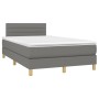 Cama box spring con colchón tela gris oscuro 120x200 cm de vidaXL, Camas y somieres - Ref: Foro24-3140682, Precio: 380,81 €, ...