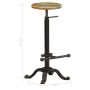 Kitchen stools 2 pcs cast iron solid recycled wood by vidaXL, Kitchen stools - Ref: Foro24-286246, Price: 159,05 €, Discount: %