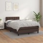 Box spring bed with brown synthetic leather mattress 120x200 cm by vidaXL, Beds and slatted bases - Ref: Foro24-3141116, Pric...