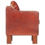 Dark Brown Genuine Leather Cube Armchair by vidaXL, Armchairs - Ref: Foro24-286955, Price: 204,51 €, Discount: %