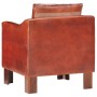 Dark Brown Genuine Leather Cube Armchair by vidaXL, Armchairs - Ref: Foro24-286955, Price: 204,51 €, Discount: %