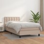 Box spring bed with cappuccino synthetic leather mattress 100x200cm by vidaXL, Beds and slatted bases - Ref: Foro24-3141112, ...