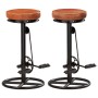 Kitchen stools 2 pcs genuine goat leather black and brown by vidaXL, Kitchen stools - Ref: Foro24-286967, Price: 175,15 €, Di...