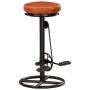 Kitchen stools 2 pcs genuine goat leather black and brown by vidaXL, Kitchen stools - Ref: Foro24-286967, Price: 175,15 €, Di...