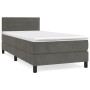 Box spring bed with dark gray velvet mattress 90x200 cm by vidaXL, Beds and slatted bases - Ref: Foro24-3141342, Price: 293,2...