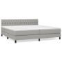 Box spring bed with light gray fabric mattress 200x200 cm by vidaXL, Beds and slatted bases - Ref: Foro24-3140321, Price: 573...