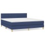 Cama box spring con colchón tela azul 180x200 cm de vidaXL, Camas y somieres - Ref: Foro24-3140639, Precio: 523,26 €, Descuen...