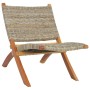 Stuhl aus natürlichem Kubu-Rattan und massivem Mahagoniholz von vidaXL, Sessel - Ref: Foro24-285803, Preis: 149,99 €, Rabatt: %