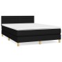 Box spring bed with black fabric mattress 140x200 cm by vidaXL, Beds and slatted bases - Ref: Foro24-3140699, Price: 439,93 €...