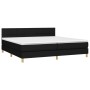 Cama box spring con colchón tela negro 200x200 cm de vidaXL, Camas y somieres - Ref: Foro24-3140643, Precio: 557,64 €, Descue...