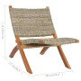 Stuhl aus natürlichem Kubu-Rattan und massivem Mahagoniholz von vidaXL, Sessel - Ref: Foro24-285803, Preis: 149,99 €, Rabatt: %