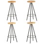 Kitchen stools 4 units rough mango wood by vidaXL, Kitchen stools - Ref: Foro24-286615, Price: 240,02 €, Discount: %