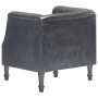 Sillón de cuero auténtico gris de vidaXL, Sillones - Ref: Foro24-286591, Precio: 213,95 €, Descuento: %