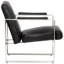 Sillón con diseño de cubo cuero auténtico negro 60x73x77 cm de vidaXL, Sillones - Ref: Foro24-286947, Precio: 272,99 €, Descu...