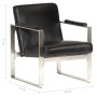 Sillón con diseño de cubo cuero auténtico negro 60x73x77 cm de vidaXL, Sillones - Ref: Foro24-286947, Precio: 272,99 €, Descu...