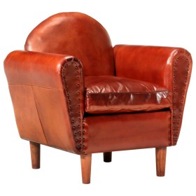 Brown genuine leather bucket design armchair 77x65x79 cm by vidaXL, Armchairs - Ref: Foro24-286949, Price: 317,99 €, Discount: %