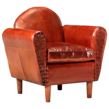 Brown genuine leather bucket design armchair 77x65x79 cm by vidaXL, Armchairs - Ref: Foro24-286949, Price: 317,38 €, Discount: %