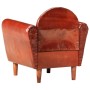 Brown genuine leather bucket design armchair 77x65x79 cm by vidaXL, Armchairs - Ref: Foro24-286949, Price: 317,38 €, Discount: %