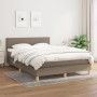 Box spring bed with taupe gray fabric mattress 140x200 cm by vidaXL, Beds and slatted bases - Ref: Foro24-3140461, Price: 455...