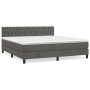 Cama box spring con colchón terciopelo gris oscuro 180x200 cm de vidaXL, Camas y somieres - Ref: Foro24-3141498, Precio: 552,...