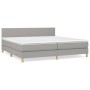 Cama box spring con colchón tela gris claro 200x200 cm de vidaXL, Camas y somieres - Ref: Foro24-3140481, Precio: 564,45 €, D...