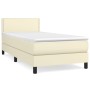 Cama box spring con colchón cuero sintético crema 80x200 cm de vidaXL, Camas y somieres - Ref: Foro24-3141031, Precio: 291,34...