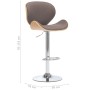 Taupe-grauer Stoff-Küchenhocker von vidaXL, Küchenhocker - Ref: Foro24-287414, Preis: 131,96 €, Rabatt: %