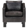 Black Genuine Leather Cube Design Armchair by vidaXL, Armchairs - Ref: Foro24-286956, Price: 206,99 €, Discount: %