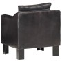 Sillón con diseño de cubo cuero auténtico negro de vidaXL, Sillones - Ref: Foro24-286956, Precio: 206,05 €, Descuento: %