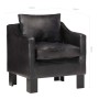 Sillón con diseño de cubo cuero auténtico negro de vidaXL, Sillones - Ref: Foro24-286956, Precio: 206,05 €, Descuento: %